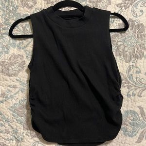 Homegirl Society black waffle tank cropped slightly